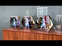 LED লাইটের বিজ্ঞাপনের জন্য 3D মিরর হলোগ্রাফিক ডিসপ্লে কিয়স্ক