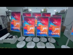 32 ইঞ্চি স্ট্যান্ড পোর্টেবল স্মার্ট ইন্টারেক্টিভ টাচ মোবাইল ওয়্যারলেস এলসিডি ঘোরানো ডিসপ্লে