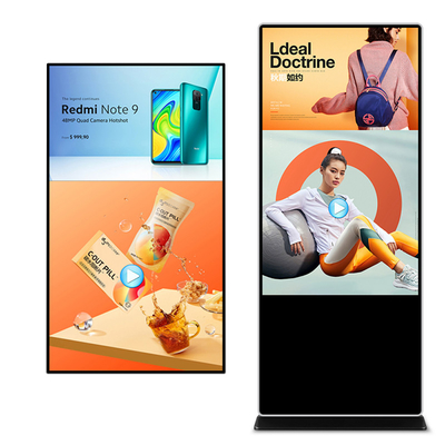 TFT LCD টাচ স্ক্রীন ডিজিটাল সাইনেজ 43 55 65 ইঞ্চি LCD বিজ্ঞাপন প্রদর্শন