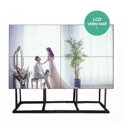 4x4 অতি পাতলা LCD ভিডিও ওয়াল স্ক্রীন 55 ইঞ্চি 500cd/M2 দীর্ঘ জীবনকাল
