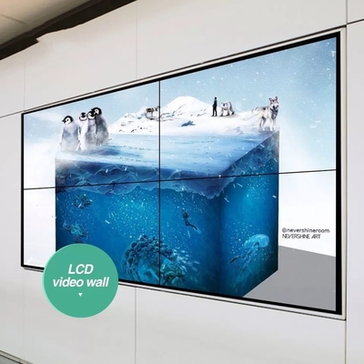 ইন্ডোর 46 49 55 ইঞ্চি CCTV সিস্টেম LCD ভিডিও ওয়াল 4K 3x3 2x2 ফ্রেম LCD ভিডিও ওয়াল প্যানেল