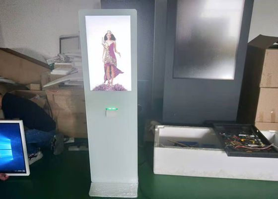 উচ্চ গ্লস সাদা 42 ইঞ্চি ইনফ্রারেড টাচ তথ্য প্রিন্টারের সাথে কিওস্ক টাচ স্ক্রিন