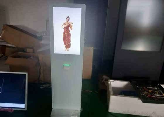 ব্ল্যাক কালার 32 ইঞ্চি টাচ স্ক্রিন কিওস্ক 10 পয়েন্ট সহ প্রিন্টার সহ 400cd / m2 স্পর্শ করুন