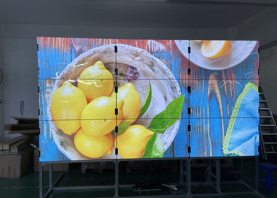 LCD ভিডিও ওয়াল LED ব্যাকলাইট 3.5 মিমি বেজেল ডিজিটাল সাইনেজ 55 ইঞ্চি